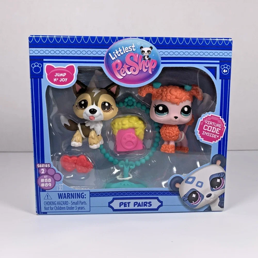 Littlest Pet Shop G7 Series 2 Pet Pairs #88 Husky #89 Poodle 